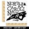 North Carolina State with Text Swirls Self-Inking Rubber Stamp Ink Stamper